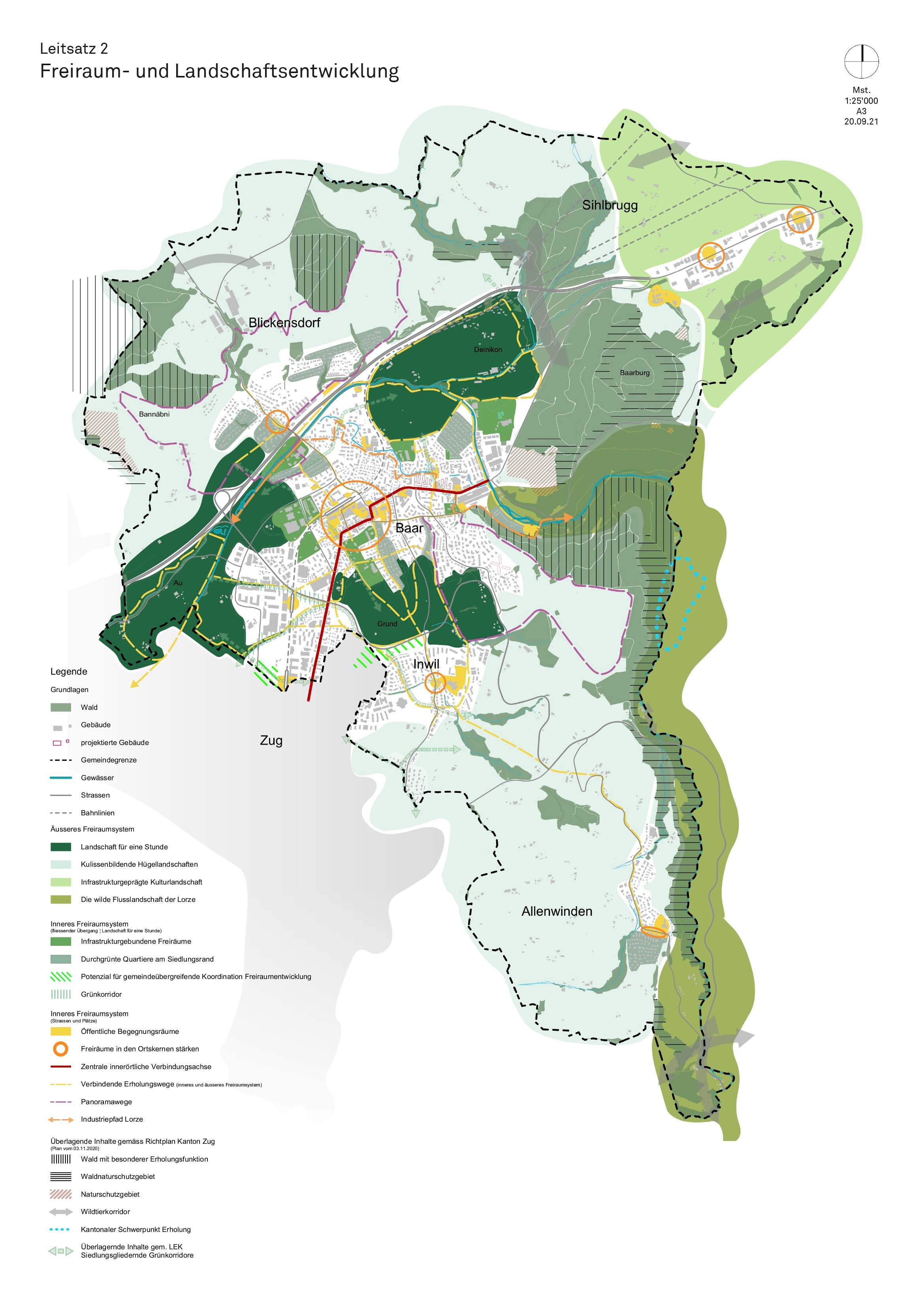Räumliche Entwicklungsstrategie - Leitsatz Freiraum- und Landschaftsentwicklung